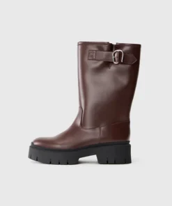 Botas vaqueras / biker - marrón oscuro