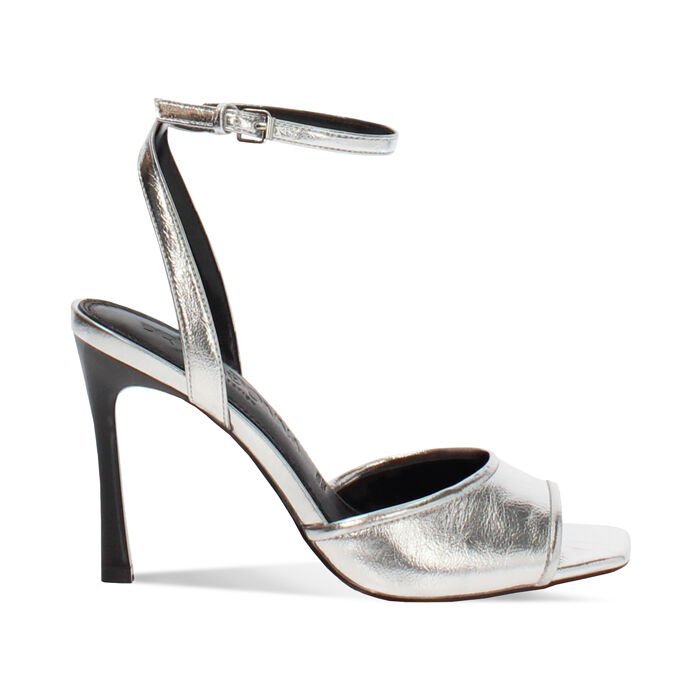 Sandalias Plateadas Élite – Tacón 9,5 cm